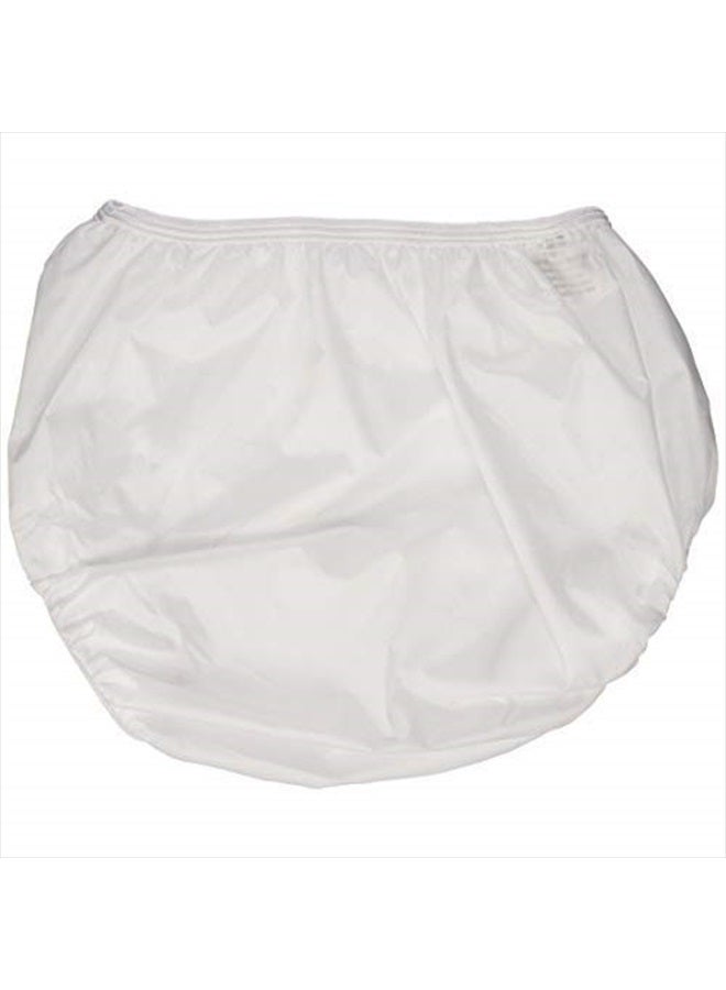 Dappi Waterproof 100% Nylon Diaper Pants, White, X-Large Fits 32-35 pounds (2 Count) - Image 3