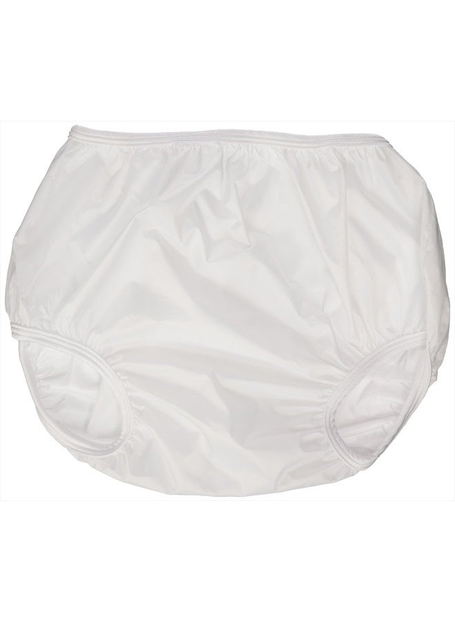 Dappi Waterproof 100% Nylon Diaper Pants, White, X-Large Fits 32-35 pounds (2 Count) - Image 1