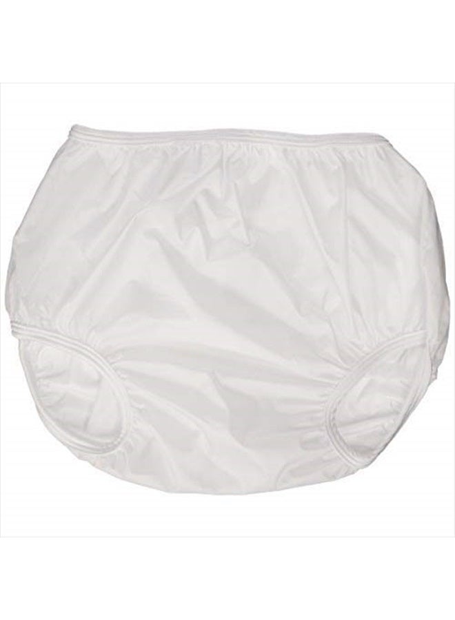 Dappi Waterproof 100% Nylon Diaper Pants, White, X-Large Fits 32-35 pounds (2 Count) - Image 2