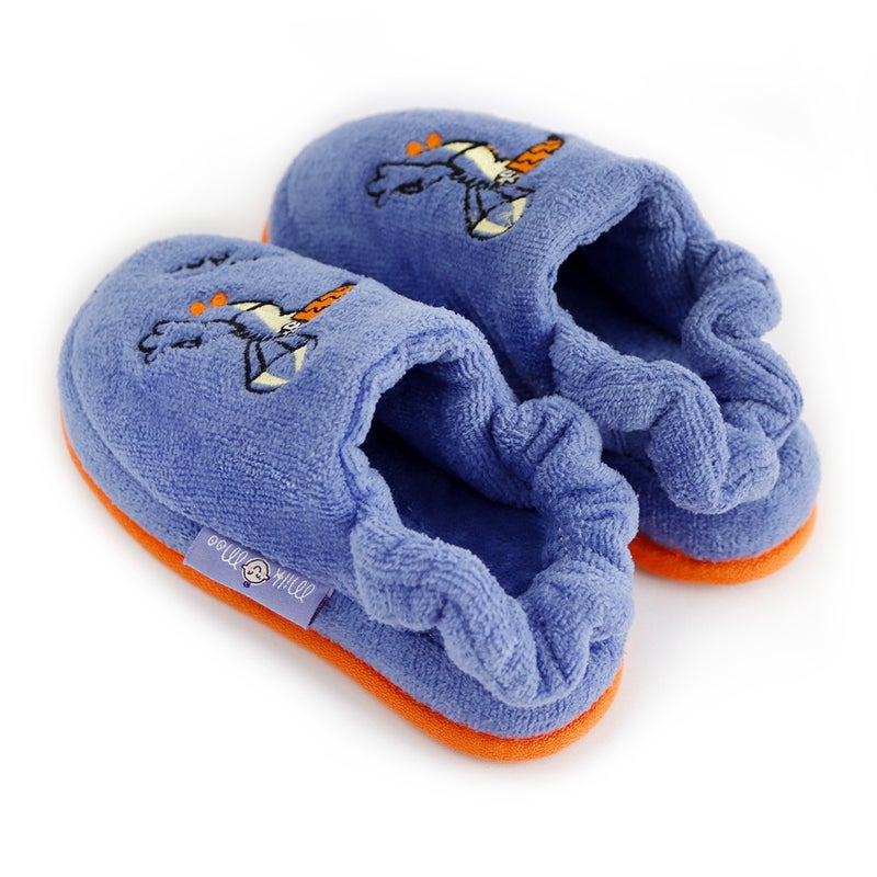 Milk & Moo Kids Slippers, 20cm 100% Cotton, Kids Indoor Slippers, Non-Slip Soft Sole, Slip-On Lightweight, Breathable, Ideal for Home, Bath, Indoor Use, Flying Toucan Design, For Boys and Girls, 5-6 Years Old - Image 2