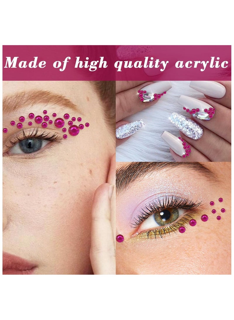 1799 Pcs 4 Sheets Rhinestone Stickers 3/4/5/6 mm Self Adhesive Rhinestones Gems for Face Eyes Makeup Hair Body - Image 4