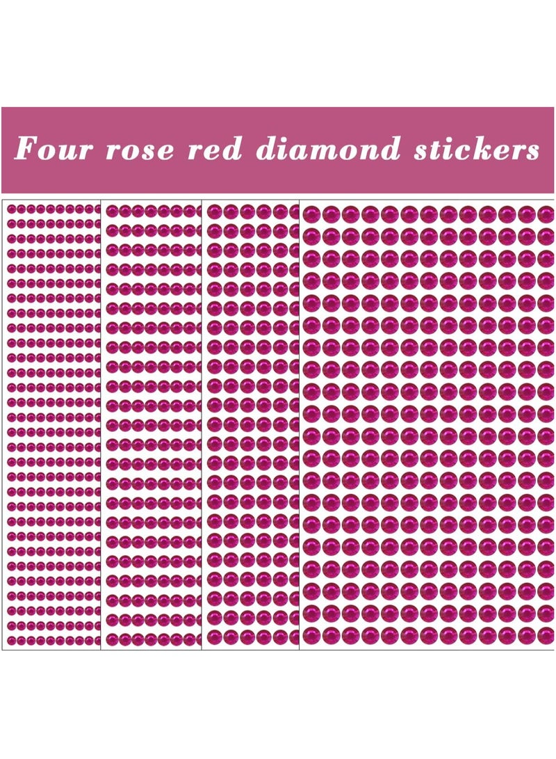 1799 Pcs 4 Sheets Rhinestone Stickers 3/4/5/6 mm Self Adhesive Rhinestones Gems for Face Eyes Makeup Hair Body - Image 2