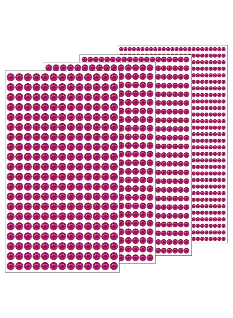 1799 Pcs 4 Sheets Rhinestone Stickers 3/4/5/6 mm Self Adhesive Rhinestones Gems for Face Eyes Makeup Hair Body - Image 1