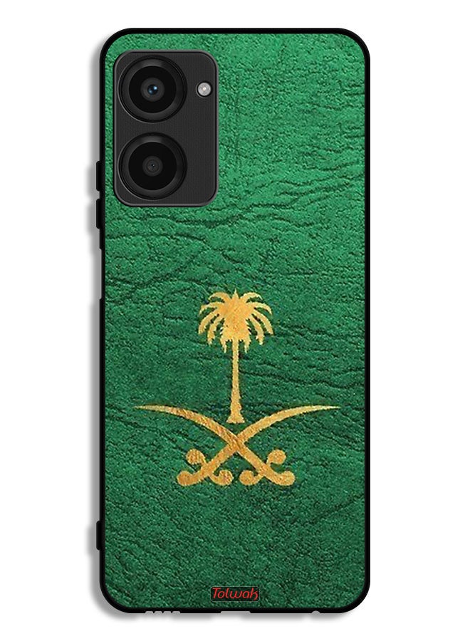 Tolwak Realme 10 Pro Protective Case Cover Kingdom Of Saudi Arabia Sign On Leather - Image 1