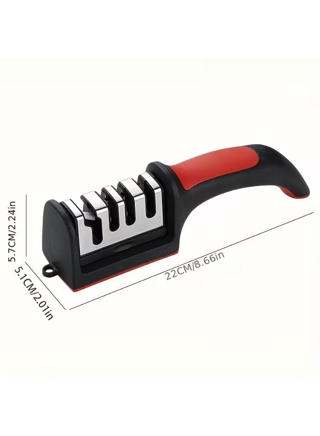 Goolsky Professional Grade 4 Knives Sharpener-Tungsten Steel, Diamond, Ceramic Sharpening Stone Tools, Suitable for Kitchen - Image 2