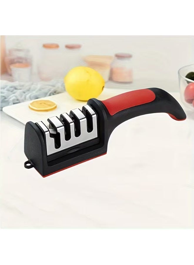 Goolsky Professional Grade 4 Knives Sharpener-Tungsten Steel, Diamond, Ceramic Sharpening Stone Tools, Suitable for Kitchen - Image 3