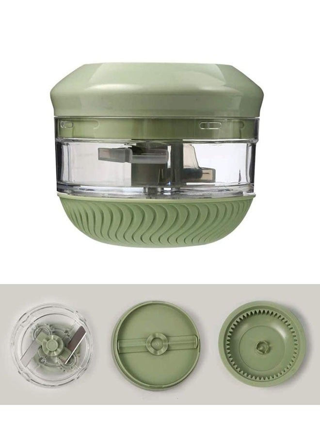 FEND Mini Manual Food Chopper With Stainless Steel Blades, Hand-Pulled Cord Mechanism, Compact Design For Effortless Vegetable, Fruit, Nut & Herb Chopping - Ideal For Quick Meal Prep & Kitchen Convenience - Image 3