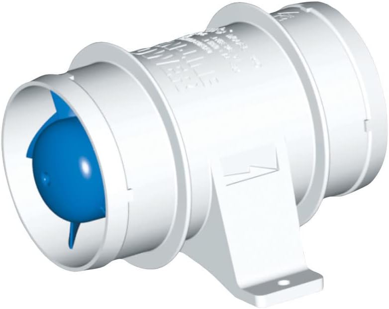 Rule 140 In Line Marine Bilge Blower, Slip On Connections, Efficient and Quiet High Volume Air Flow, 3 Inch