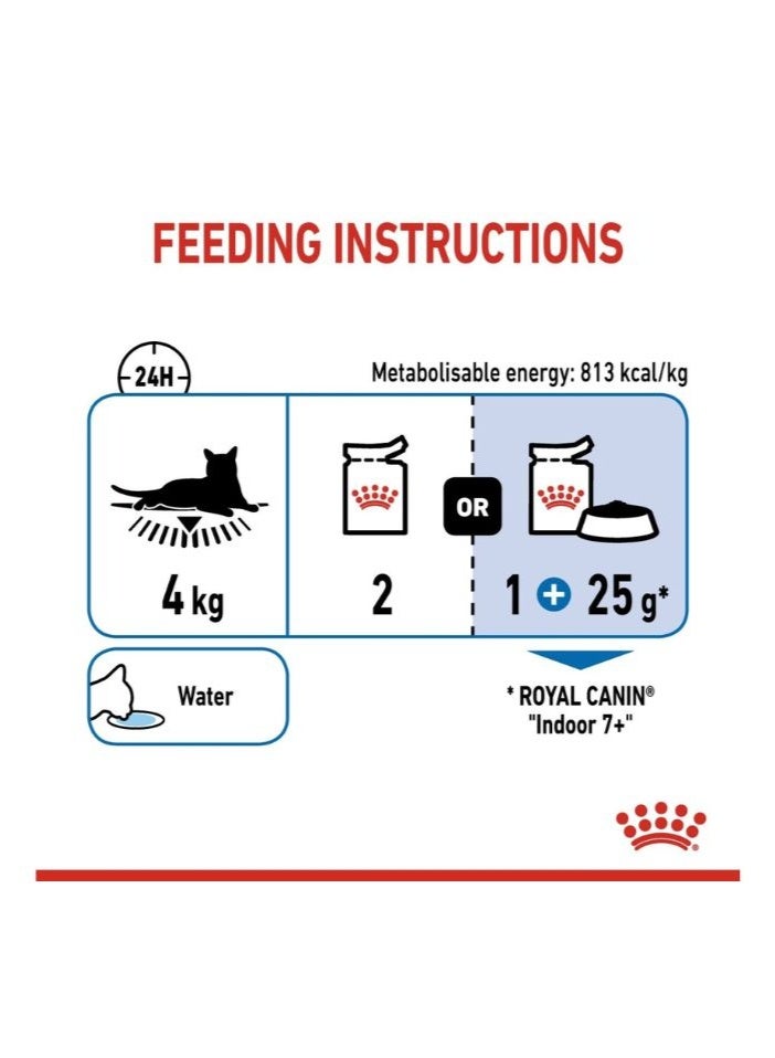 ROYAL CANIN Feline Health Nutrition Indoor 7+ Jelly (WET FOOD - Pouches) 12 x 85g - Image 3