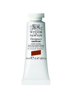 WINSOR & NEWTON Winsor & Newton Designers Gouache 14 ML - Burnt Sienna (074), Finely Pigmented, Vibrant, Vivid & Opaque Matt Colours, Ideal for Designer's, Illustrators & Commercial Artist - More Colours Available 