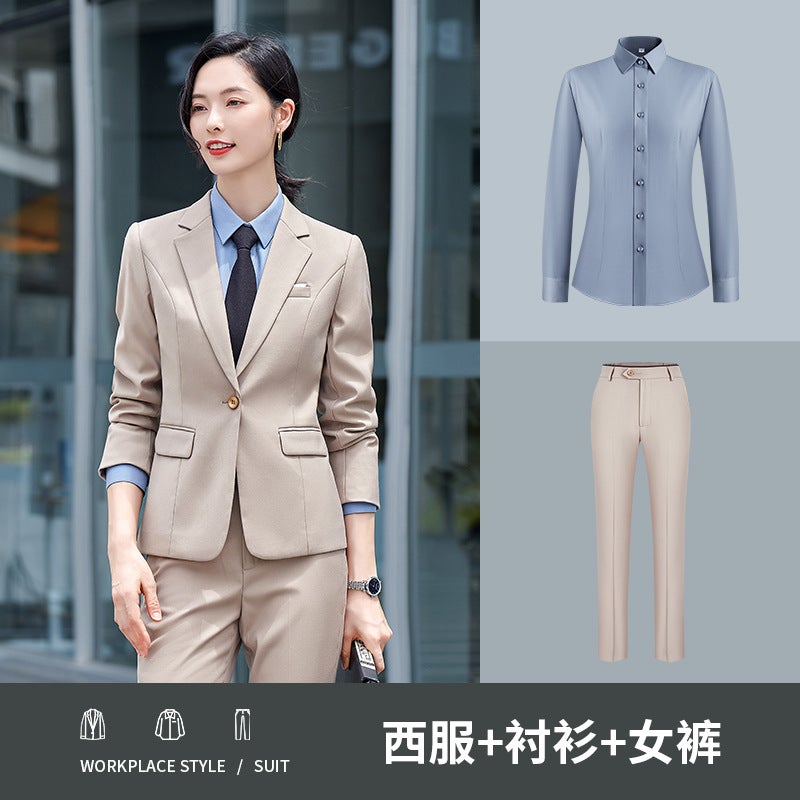 New Business Attire Business Suit Men And Women With Four Seasons Korean Formal Suit Jacket Sales Department Bank Work Clothes - Image 1