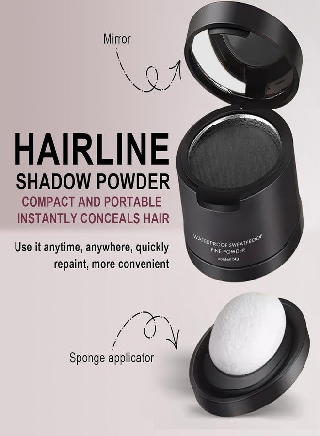 Dixoty Natural Hairline Powder, Hair Shading Sponge Pen, Shadow Stick, Quick Root Touch-Up Eyebrow Stamp Cover Up Black Root Touchup - Image 4