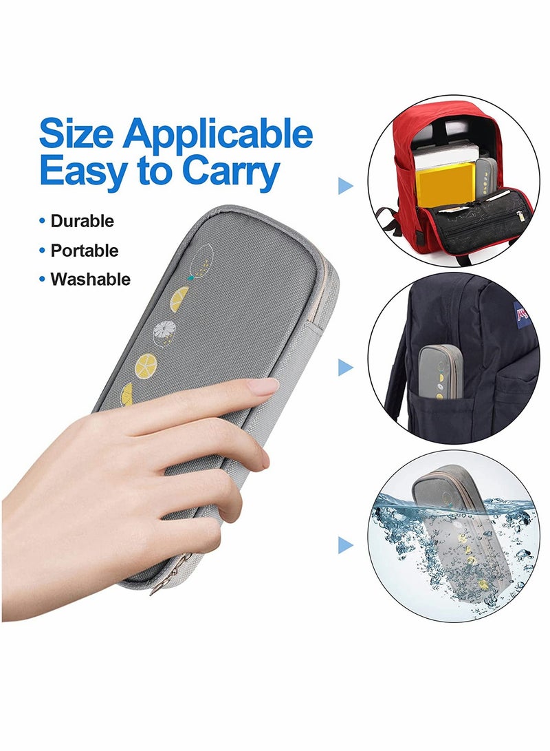 Pencil Case, Pencil Pouch Durable, Pencil Bag for Boys Girls Kids, Big Capacity Pen Marker Holder Pouch Box, Cute Pen Holder Pencil Box Organizer, for School Office (Gray) - Image 5