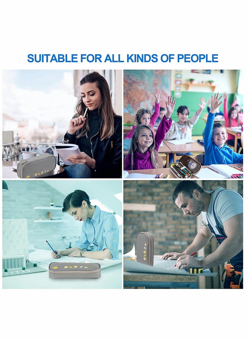 Pencil Case, Pencil Pouch Durable, Pencil Bag for Boys Girls Kids, Big Capacity Pen Marker Holder Pouch Box, Cute Pen Holder Pencil Box Organizer, for School Office (Gray) - Image 4