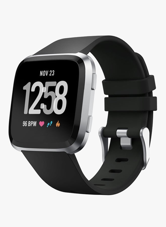 NIBEMINENT Replacement Band For Fitbit Versa Black  - Image 3