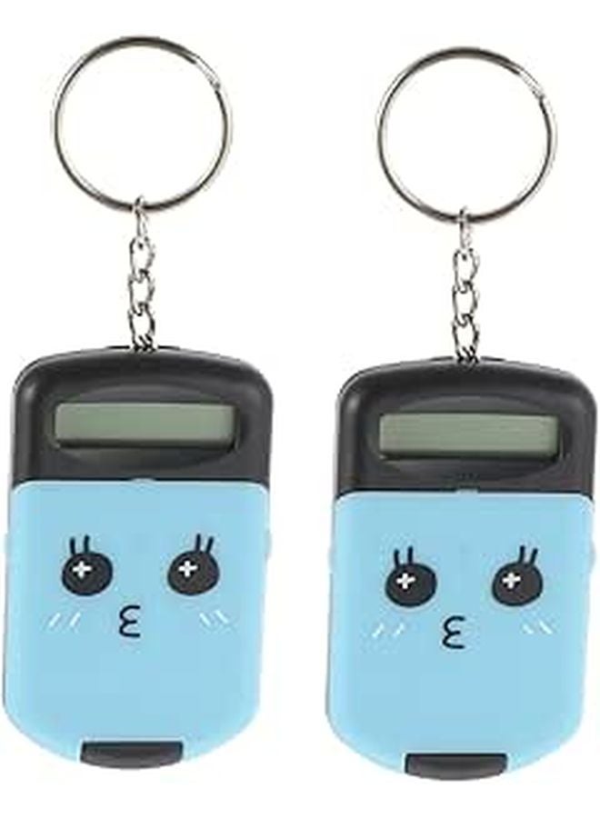 Mini Portable Calculator 2 Pack Lightweight Plastic Design for Students Office - Image 1
