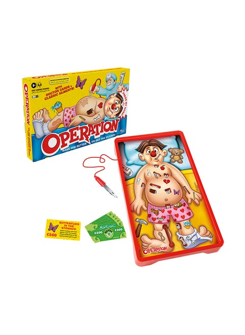 Classic Operation Game - Electronic Board Game with Cards, Indoor Game for Kids Ages 6 and Up