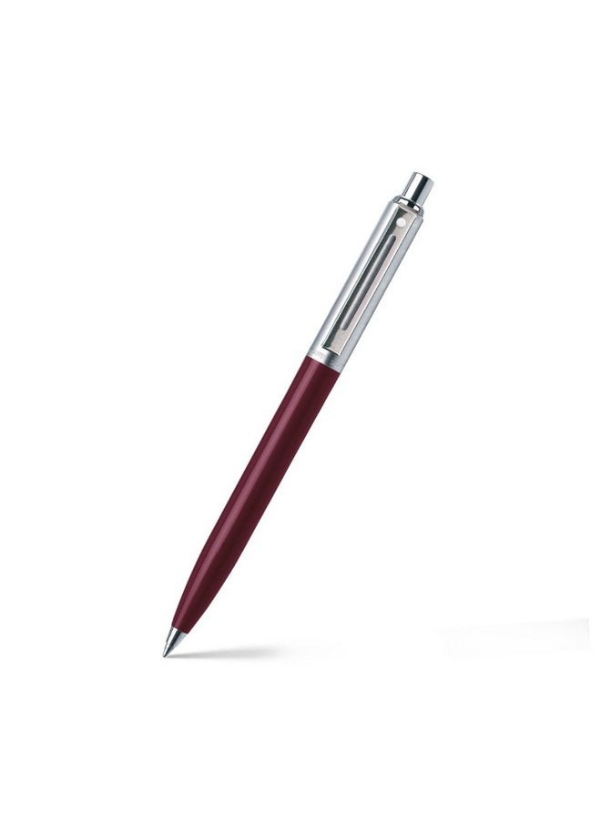 شيفر قلم حبر جاف Sheaffer 321 Sentinel Burgundy مع حواف من الكروم | قلم حبر جاف فاخر Burgundy  - Image 1