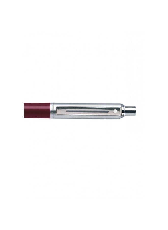 شيفر قلم حبر جاف Sheaffer 321 Sentinel Burgundy مع حواف من الكروم | قلم حبر جاف فاخر Burgundy  - Image 4