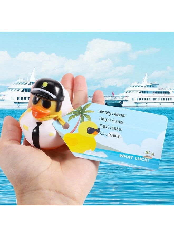 Prudiut 100 Pcs Cruise Ducks Tags Kits Includes 30 Pcs Cruising Ducks with 30 Pcs Cruise Duck Tags and 40 Pcs Rubber Bands Random Assorted Rubber Ducks for Cruise Ship Hiding Ducks - Image 4
