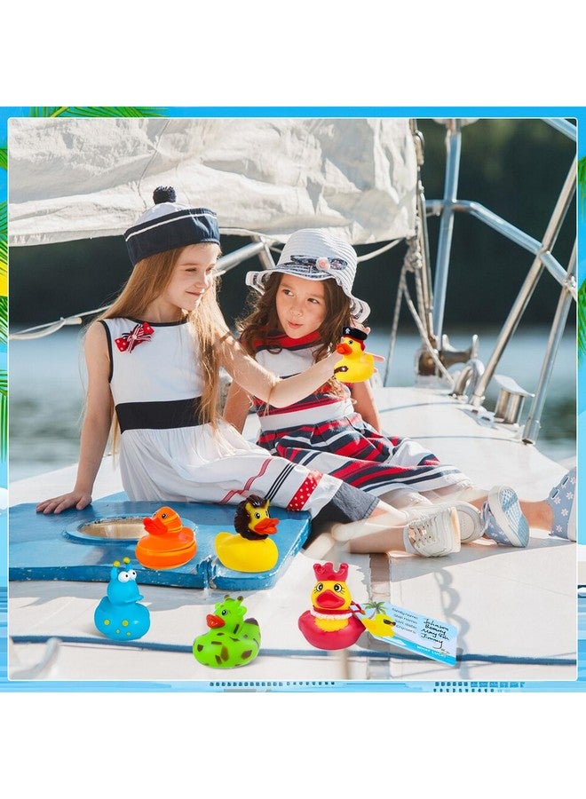 Prudiut 100 Pcs Cruise Ducks Tags Kits Includes 30 Pcs Cruising Ducks with 30 Pcs Cruise Duck Tags and 40 Pcs Rubber Bands Random Assorted Rubber Ducks for Cruise Ship Hiding Ducks - Image 5