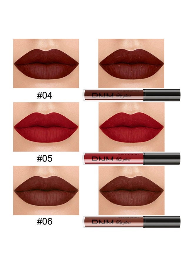 DNM 3Pcs Matte 24-hour Liquid Lipstick Sets Matte Dark Red Brown Stay on Matte Lipstick Lip Set  - Image 3