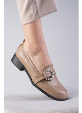 Mio Gusto Mink Color Pearl Buckle Women's Casual Flat Oxford Shoes  - Image 1