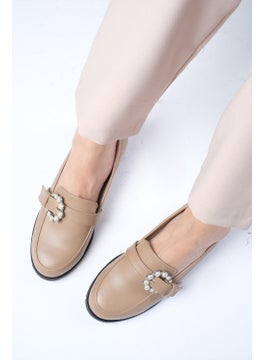 Mio Gusto Mink Color Pearl Buckle Women's Casual Flat Oxford Shoes  - Image 3