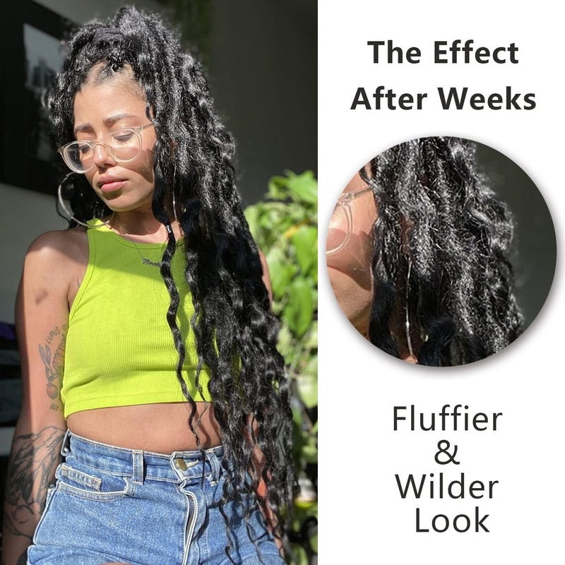 SuyiIRL Faux Locs Crochet Braid Hair Bohemian Locs 24 Inches Synthetic Dreads Ombre Braiding Hair Afro Dreadlock 1B - Image 5