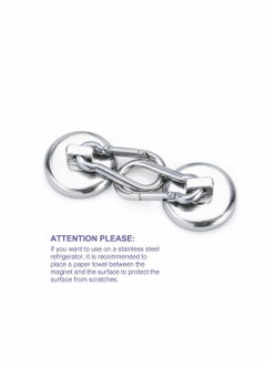 Y&D Carabiner Magnetic Hooks, KASTWAVE 100LBS Strong Heavy Duty Neodymium Magnet Hooks with Swivel Hook, Great for Your Kitchen, Refrigerator and Other Surfaces (4 Pack) Silvery  - Image 3