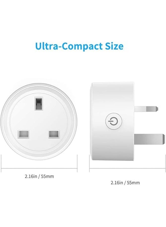 UREVO 1 PACK WiFi Smart Plug, 16A Smart Outlet Plug Socket Compatible with Alexa, Smart Life APP Wireless Remote Control, with Remote Control & Voice Control, Timer Function, No Hub Required - Image 2