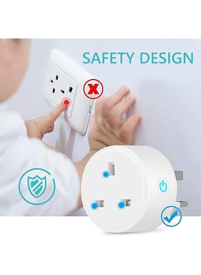 UREVO 1 PACK WiFi Smart Plug, 16A Smart Outlet Plug Socket Compatible with Alexa, Smart Life APP Wireless Remote Control, with Remote Control & Voice Control, Timer Function, No Hub Required - Image 4