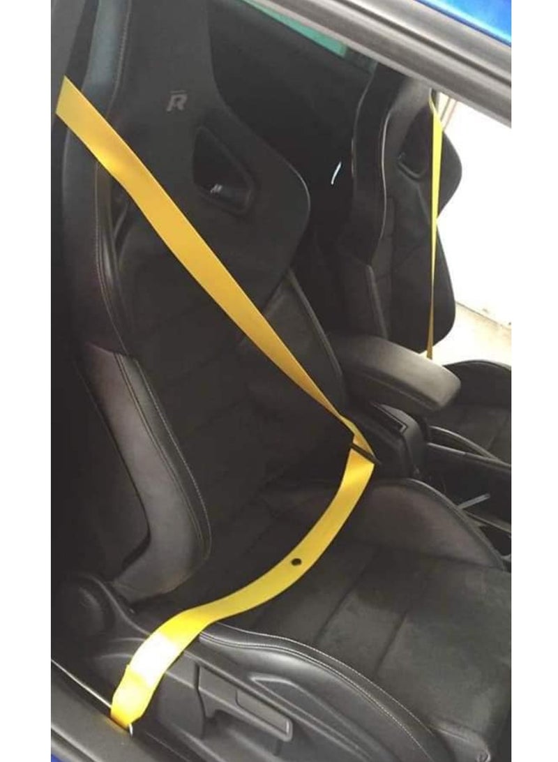 Berger Premium Selection Seatbelt With Particularly High-Wearing Comfort. The German Berger Innovations For Seatbelts, Comfort Car Safety Belts With Soft Edges And Over-Lasting Lateral Stiffness Yellow - Image 3