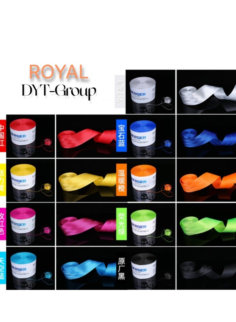 Berger Premium Selection Seatbelt With Particularly High-Wearing Comfort. The German Berger Innovations For Seatbelts, Comfort Car Safety Belts With Soft Edges And Over-Lasting Lateral Stiffness Yellow - Image 5