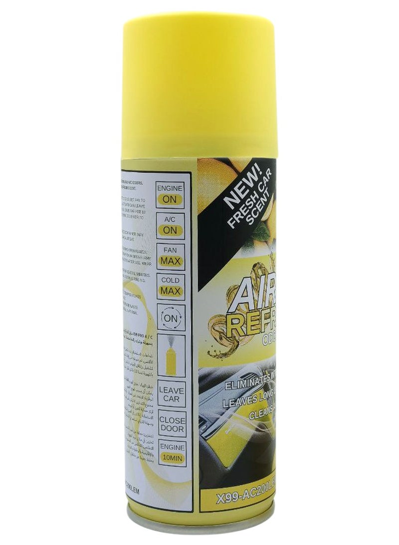 إكس برو معطر هواء السيارة X-PRO 99 برائحة منعشة تدوم طويلاً، بخاخ 200 مل لإزالة الروائح الكريهة من داخل السيارة ومنظف مكيف الهواء برائحة الليمون X99-AC200LEM - Image 4