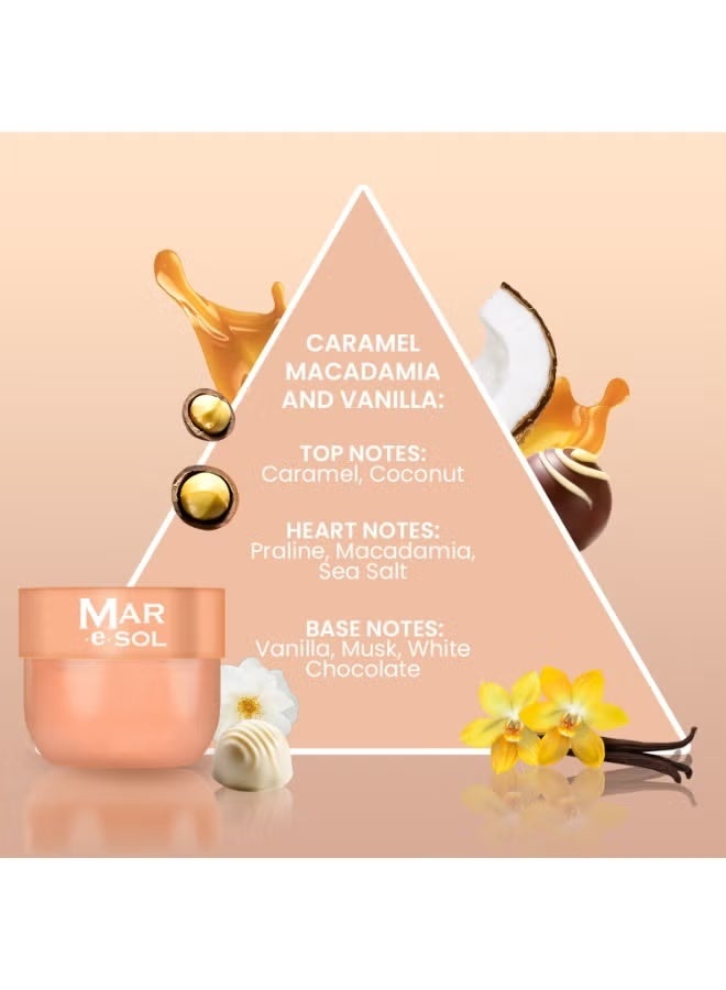 مار.إي.سول طقم المكاديميا المكرملة و الفانيليا ( معطر جسم 90مل + مقشر جسم 100 مل + زبدة جسم 75 مل ) من مار.اي.سول - Image 4