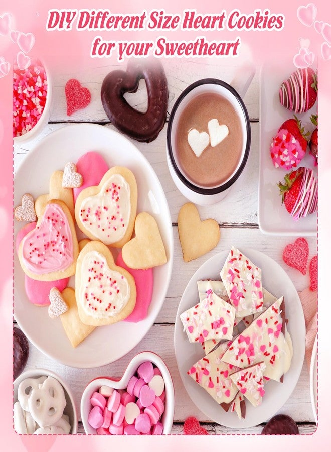 LifeisLuck Heart Cookie Cutter Set 10Pcs Stainless Steel Biscuit Cutters Valentine’s Day Different Size Heart Shapes Mold Fondant Cake Cookie Molds for Baking Anniversary, Bridal, Engagement and Wedding - Image 4