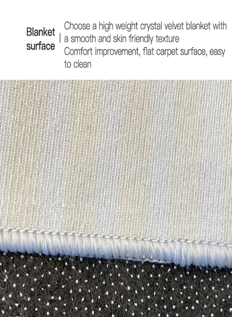 Sharpdo Modern Area Rugs Simple Short Pile Carpet Living Room Bedroom Rug Anti Slip Floor Carpet Home Decor Rectangle Polyester Beige 200*300CM - Image 5