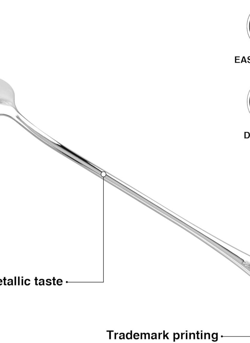 Fissman 2-Piece Latte Spoon 20cm, Long Handle Coffee Spoon, Cutlery Set Stainless Steel, Flavia Series  - Image 2
