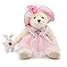 oits cute Oitscute Small Baby Teddy Bear with Cloth Cute Stuffed Animal Soft Plush Toy 10 Pink lace Dress with Rabbit - Image 3