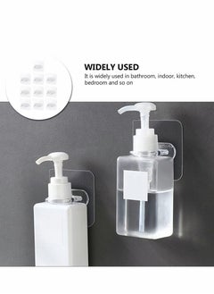 Excefore Shower Gel Bottle Holder Hook, Self Adhesive Wall Mount Shampoo Rack Kitchen Wall Hook Bathroom Free Punch Hanger 12 Pieces  - Image 2