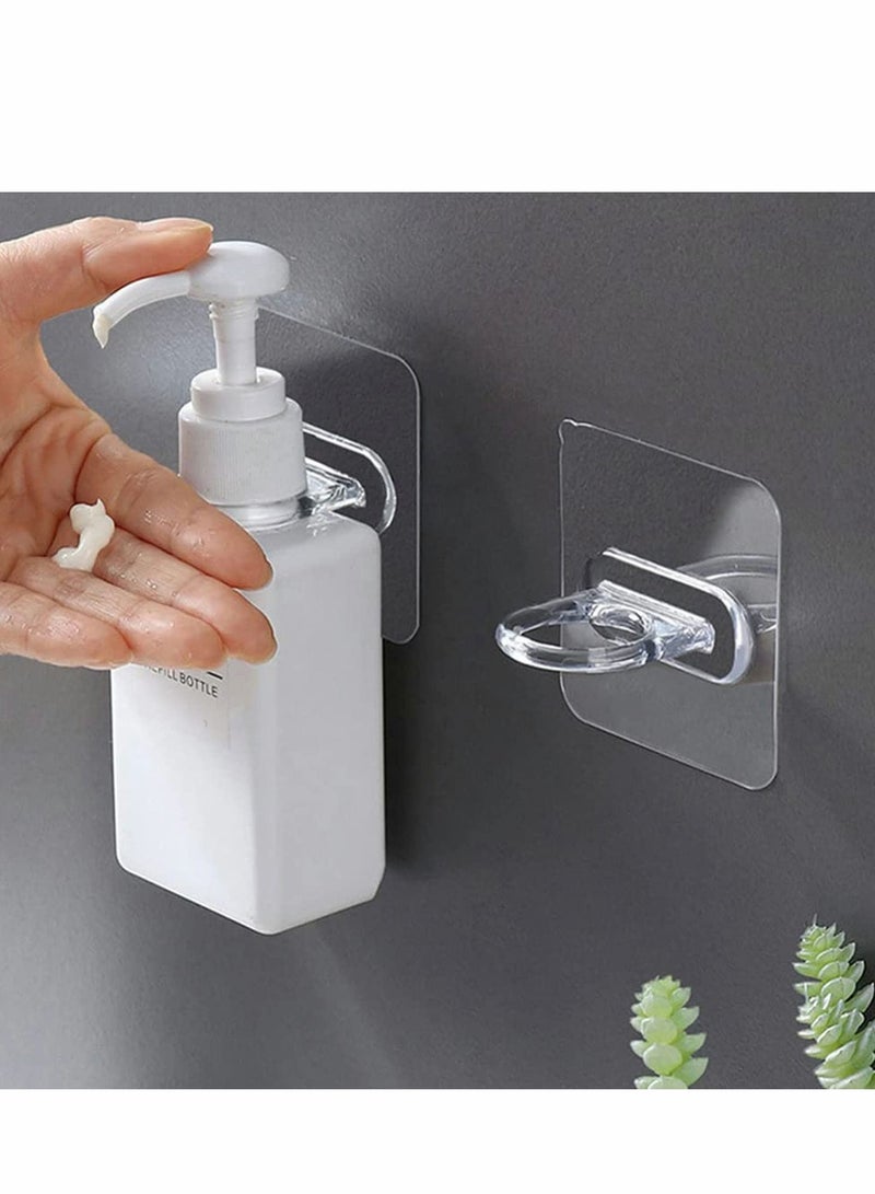 Excefore Shower Gel Bottle Holder Hook, Self Adhesive Wall Mount Shampoo Rack Kitchen Wall Hook Bathroom Free Punch Hanger 12 Pieces  - Image 5