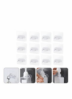 Excefore Shower Gel Bottle Holder Hook, Self Adhesive Wall Mount Shampoo Rack Kitchen Wall Hook Bathroom Free Punch Hanger 12 Pieces  - Image 3