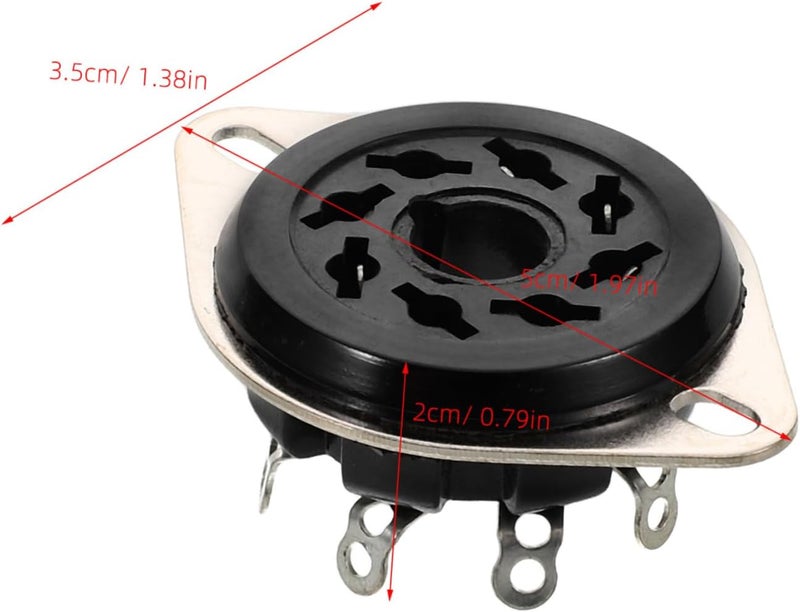 Toyvian 5pcs Pin Tube Socket Base for Valve Amplifiers Enhanced Conductivity and High Heat Resistance Compatible Audio Upgrade Parts - Image 2