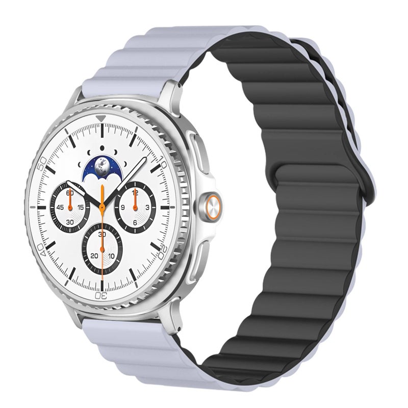AD Black Silicone Sport Smartwatch Band Compatible with Samsung Galaxy Watch 8 Classic with Adjustable Fit Soft Strap and Quick Daily Replacement - Image 1