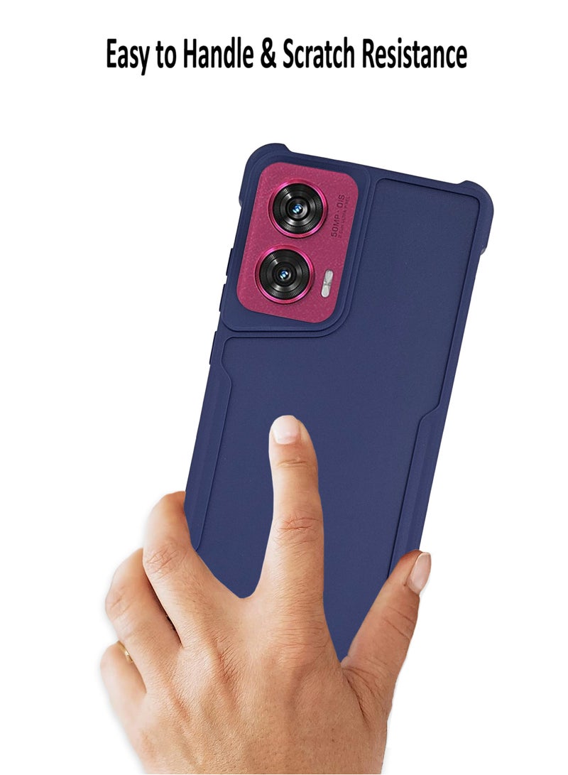 Waldic حافظة متميزة لموتورولا موتو G85 | غلاف سيليكون متميز مصمم لموتورولا موتو G85 | حافظة موتو G85 لحماية الكاميرا والسقوط غلاف خلفي رقيق واقي لموتورولا موتو G85 - أزرق - Image 3