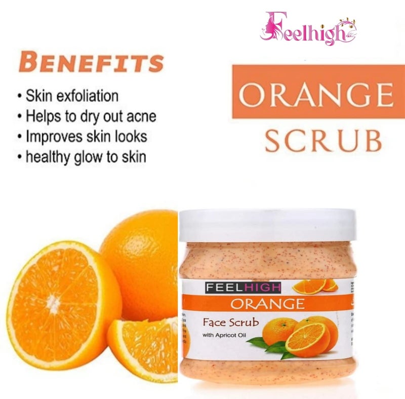 Feelhigh Face And Body Neem Mask Fight Wrinkles 500ml And Face Scrub 500ml Neem Mask and Orange Scrub - Image 2