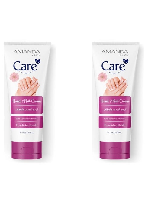 2 Pieces Care Hand & Nails Cream 2X80ML