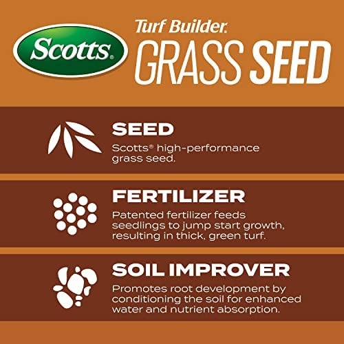 Scotts Turf Builder Grass Seed High Traffic Mix with Fertilizer and Soil Improver, Self-Repairs, 5.6 lbs. - Image 3