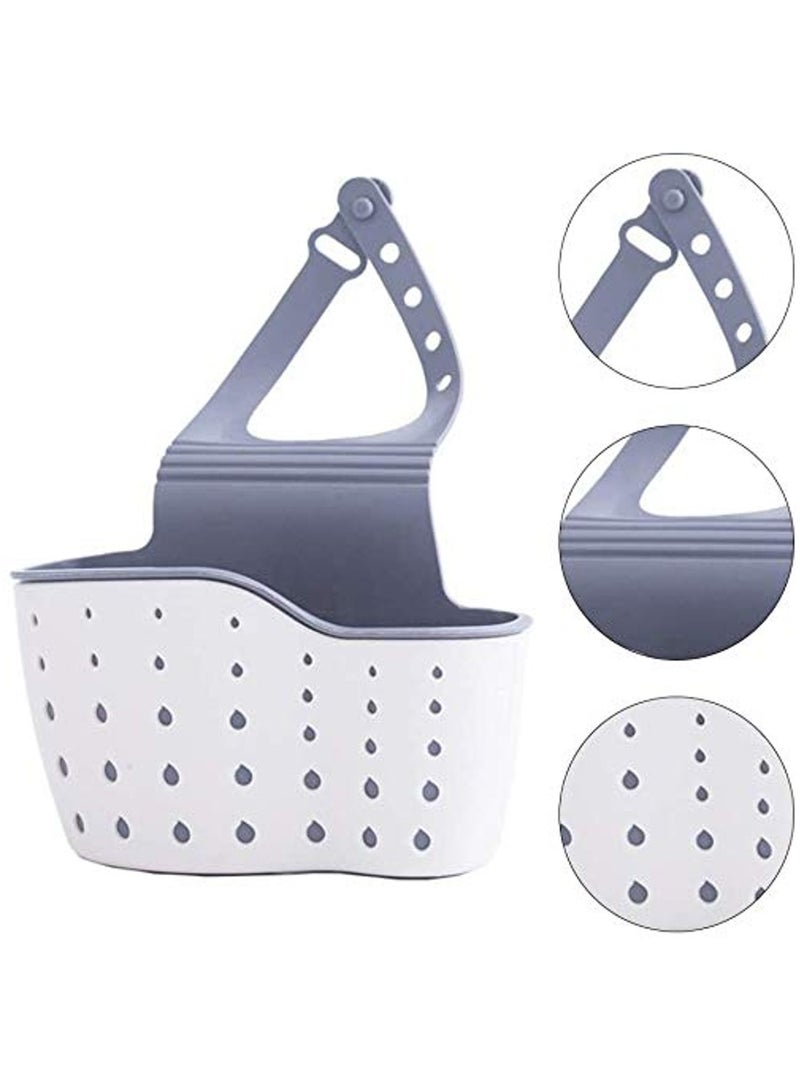 UREVO Sink Caddy Sponge Holder Hanging Basket Organizer for Kitchen Sink Storage of Sponges Soaps Cleaning Brushes for Home and Outdoor Use - Image 3